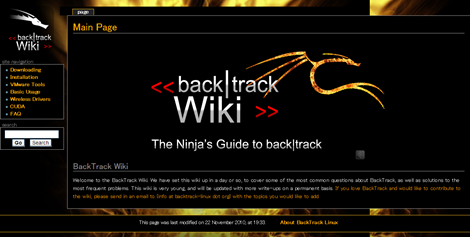 Main Page - BackTrack Linux